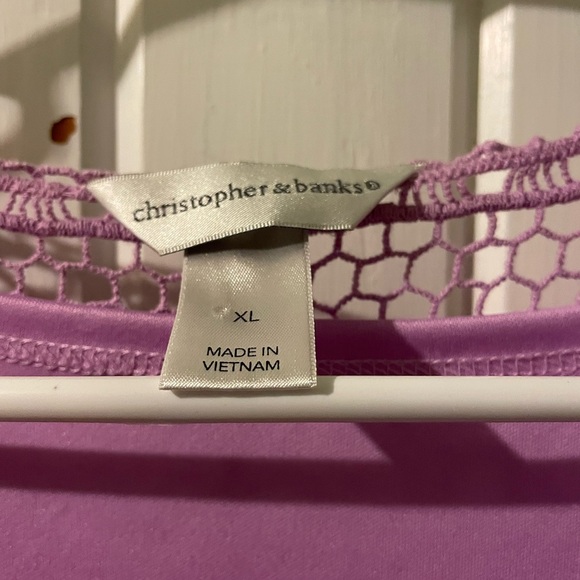 Christopher & Banks crocheted sweater X-large EUC - Picture 5 of 7